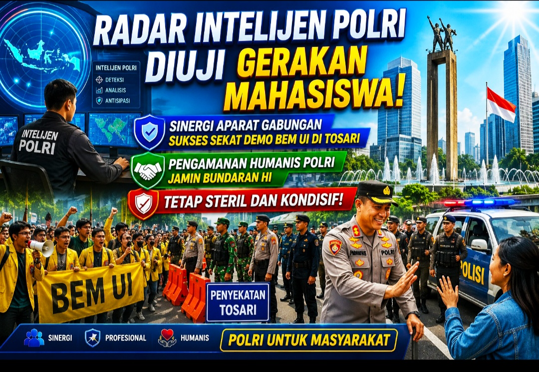 Sinergi Aparat Gabungan Sukses Sekat Demo BEM UI di Tosari, Pengamanan Humanis Polri