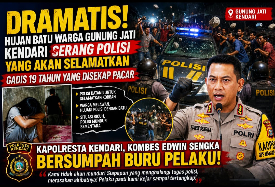 Hujan Batu Warga Gunung Jati Serang Polisi Yang Akan Selamatkan Gadis 19 Tahun yang Disekap Pacar