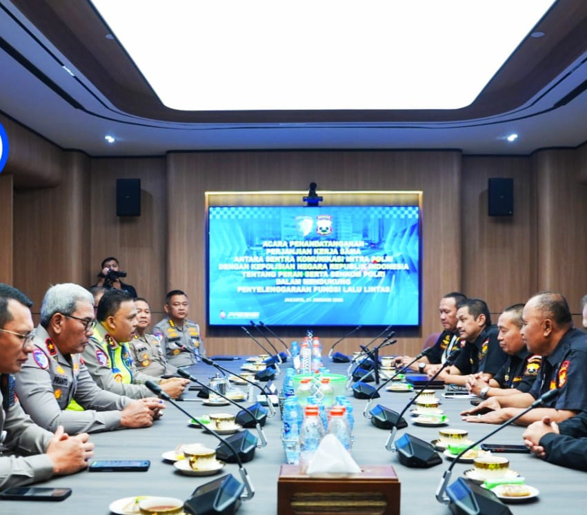 Korps Lalu Lintas (Korlantas) Polri Bersama Senkom Mitra Polri Perkuat Fungsi Lalu Lintas