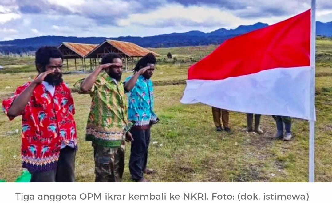 Tiga Anggota OPM Puncak Ikrar Kembali ke NKRI, Pilih Damai dan Masa Depan Bersama Negara