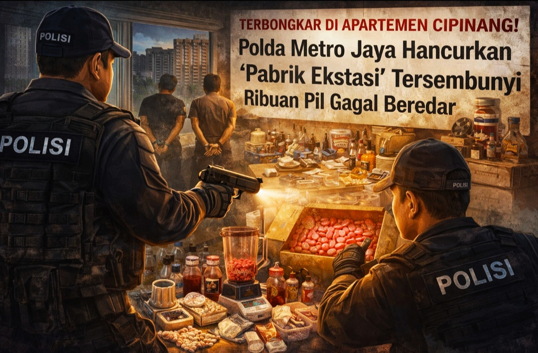 Terbongkar di Apartemen Cipinang! Polda Metro Jaya Hancurkan “Pabrik Ekstasi” Tersembunyi, Ribuan Pil Gagal Beredar