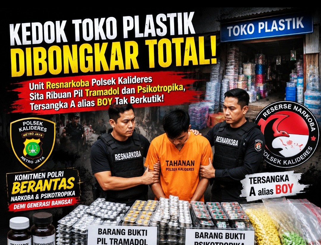 Unit Resnarkoba Polsek Kalideres Sita Ribuan Pil Tramadol dan Psikotropika, Tersangka A alias BOY Tak Berkutik!