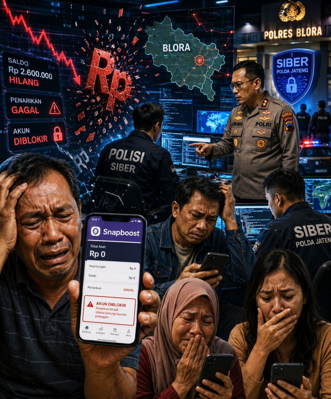 Korban Tipu Daya Aplikasi 'Snapboost' Blora Meledak Jadi 35 Orang: Kerugian Tembus Rp2,6 Miliar, Polres Blora Gandeng Tim Siber Polda Jateng!