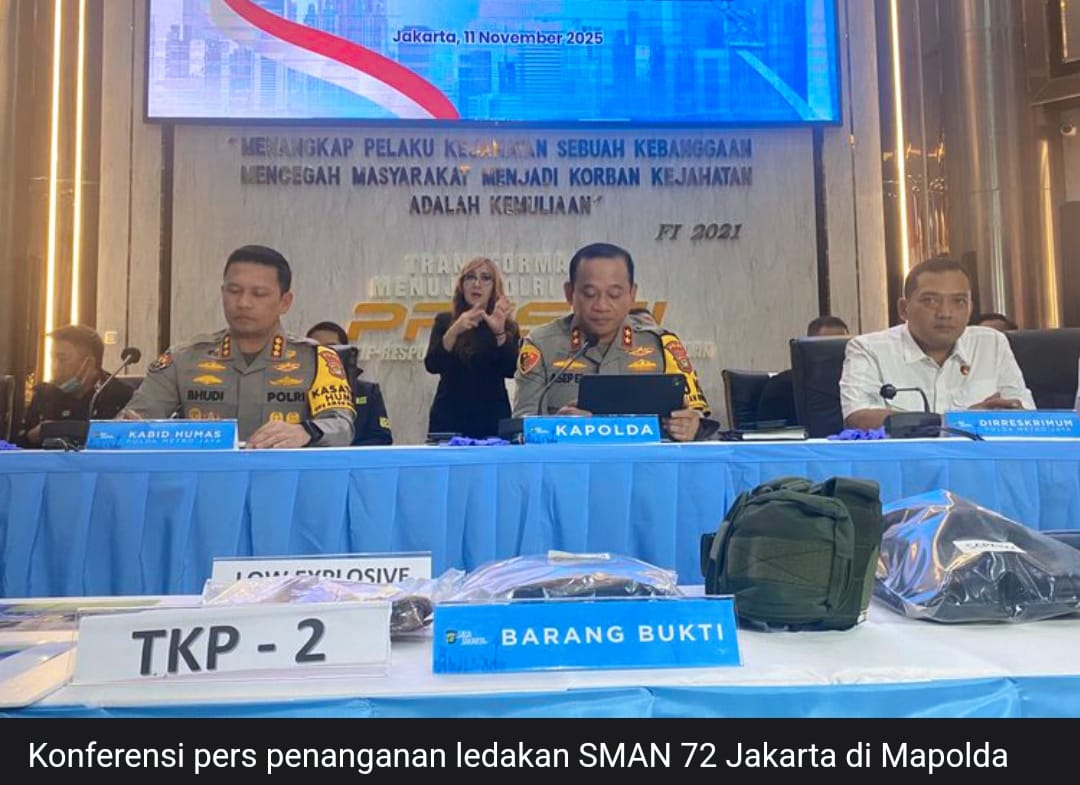 Terungkap! Puslabfor Temukan Bahan Peledak di Rumah Pelaku Bom SMAN 72, Polisi Dalami Jaringan dan Motif