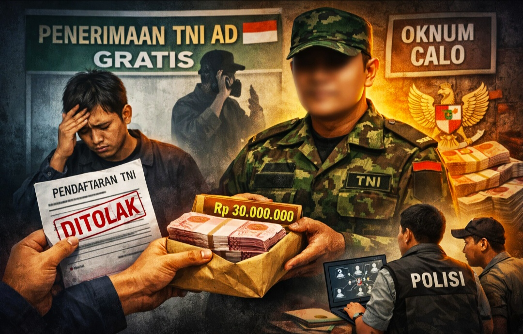 Oknum TNI Diduga Jadi Calo, Rp30 Juta Menguap! Polri Didesak Usut Lebih Dalam.