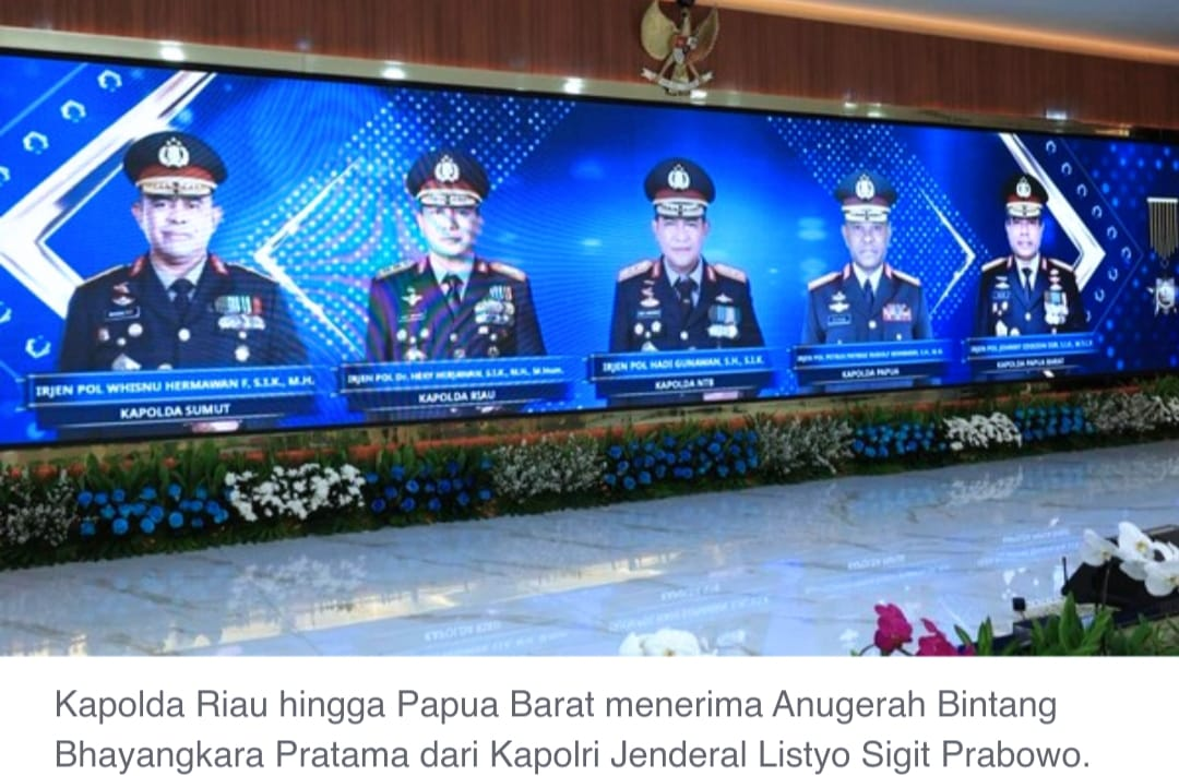 “Dari Riau sampai Papua Barat: Kapolda–Kapolda Terima Anugerah ‘Bintang Bhayangkara Pratama’ dari Kapolri!”