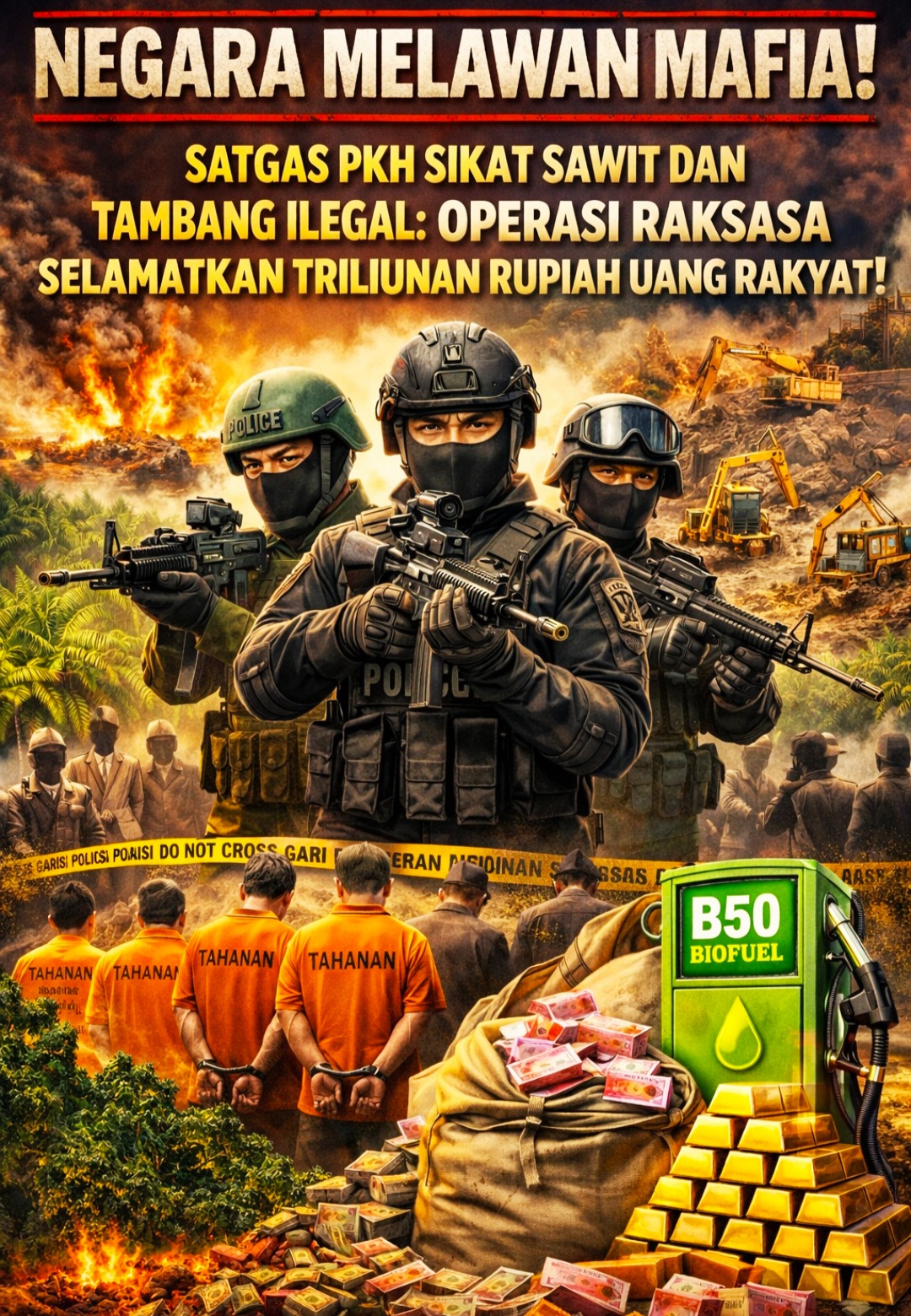 Dukung Asta Cita, Presiden Prabowo Perintahkan Satgas PKH Tutup Tambang Ilegal Tanpa Kompromi.