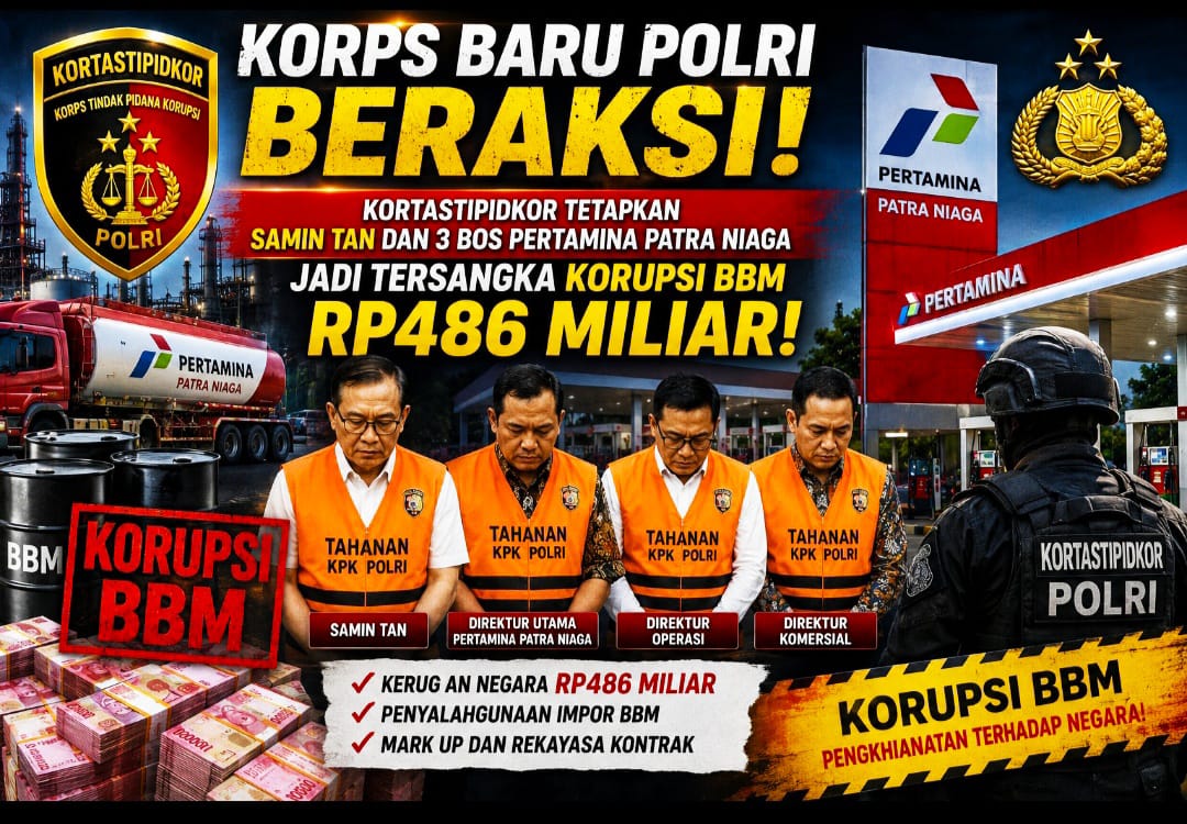 Kortastipidkor Tetapkan Samin Tan dan 3 Bos Pertamina Patra Niaga Jadi Tersangka Korupsi BBM Rp486 Miliar!