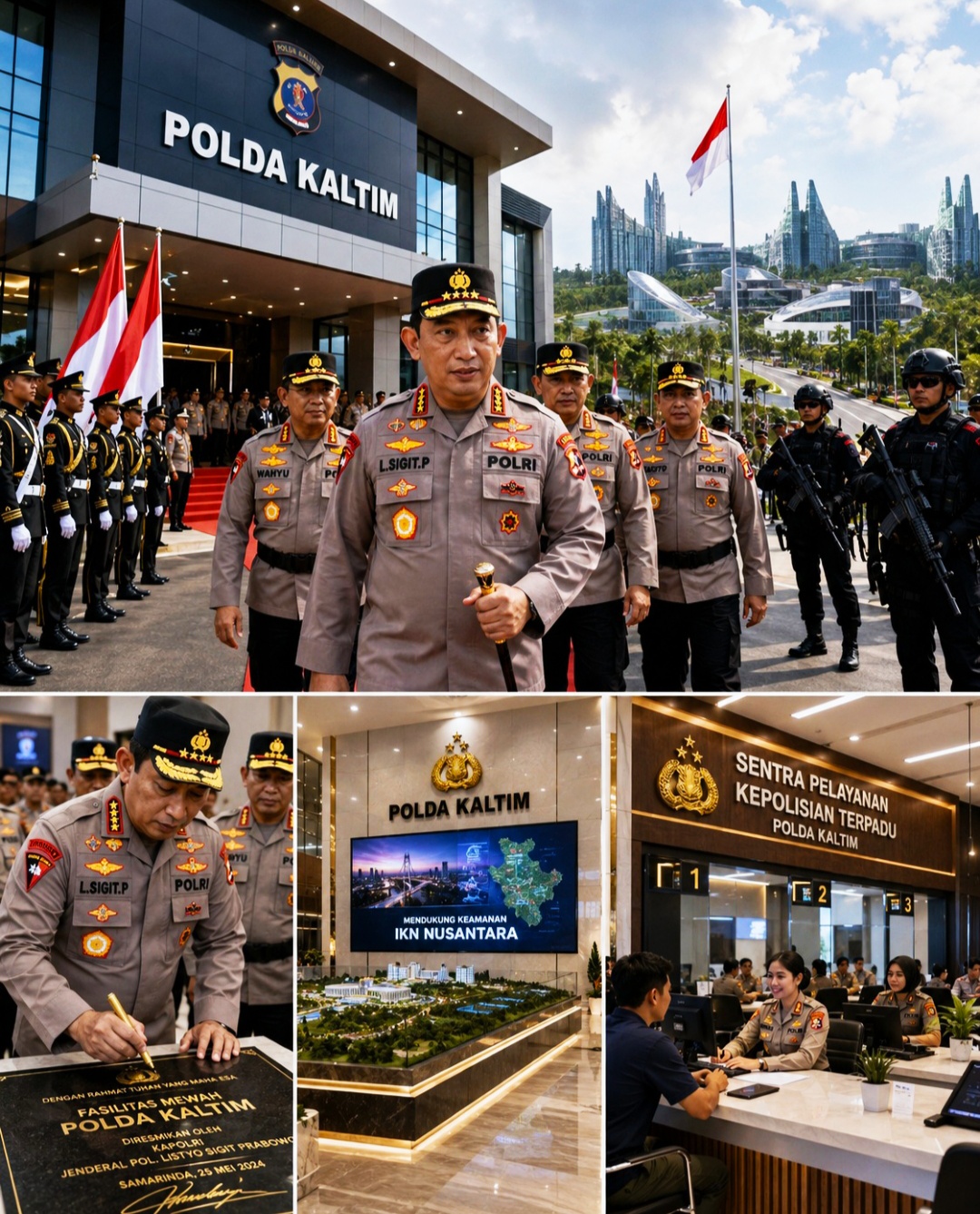 Kapolri Jenderal Listyo Sigit Prabowo Resmikan Sarana Prasarana Polda Kaltim, Minta Personel Genjot Pelayanan Publik!