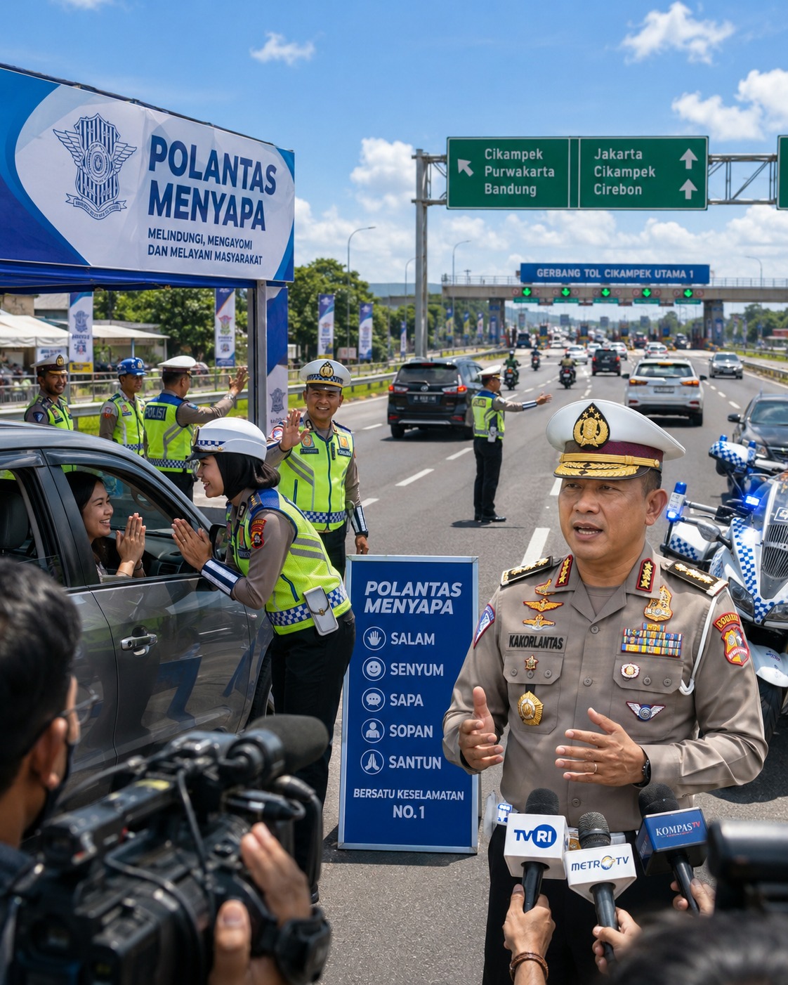 Gebrakan 'Polantas Menyapa' Bikin Libur Long Weekend 2026 Bebas Macet Total, Kakorlantas Puji Kedisiplinan Masyarakat!