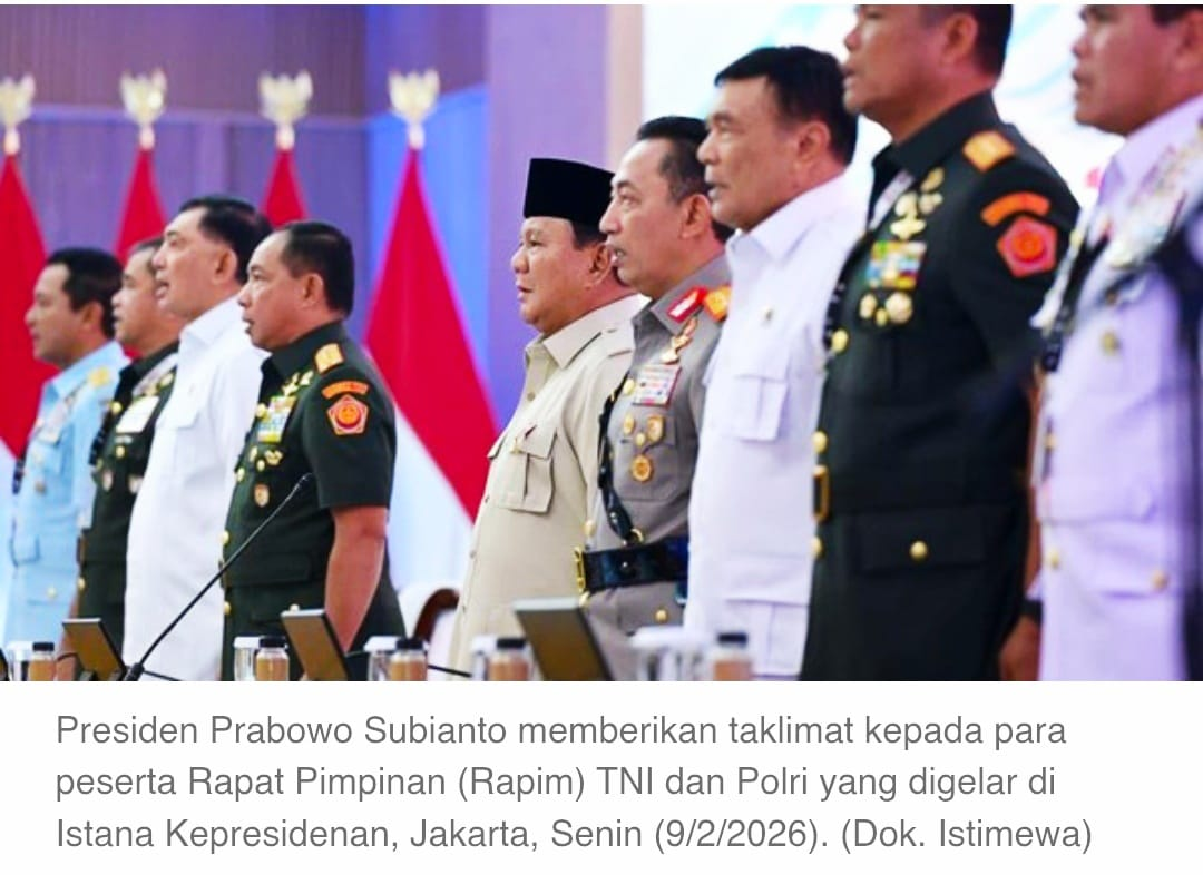 Arahan Tegas Presiden, Prabowo Minta TNI–Polri Jangan Pernah Jauh dari Rakyat