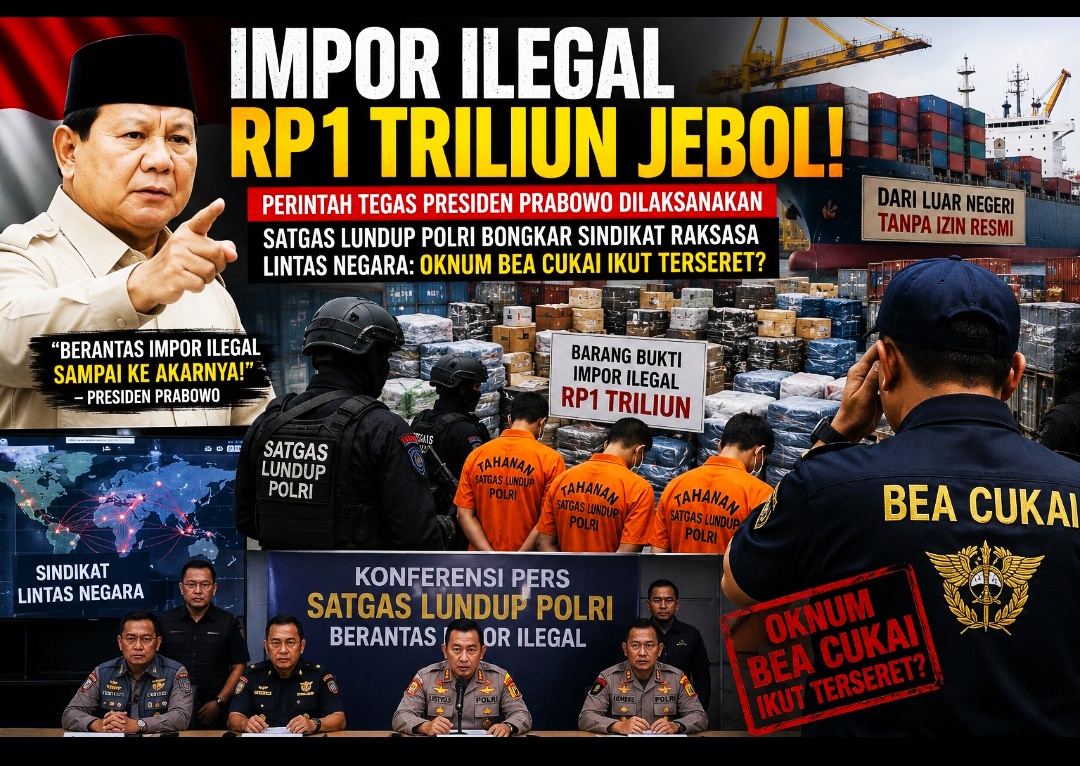 Perintah Tegas Presiden Prabowo Dilaksanakan, Satgas Lundup Polri Bongkar Sindikat Raksasa Lintas Negara: Oknum Bea Cukai Ikut Terseret?