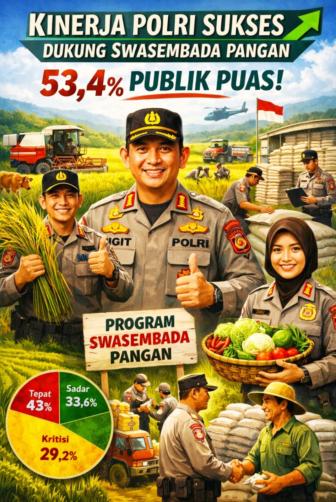 Analisis Survei Tempo Data Science: Efektivitas Polri dalam Menjaga Ketahanan Pangan Nasional.