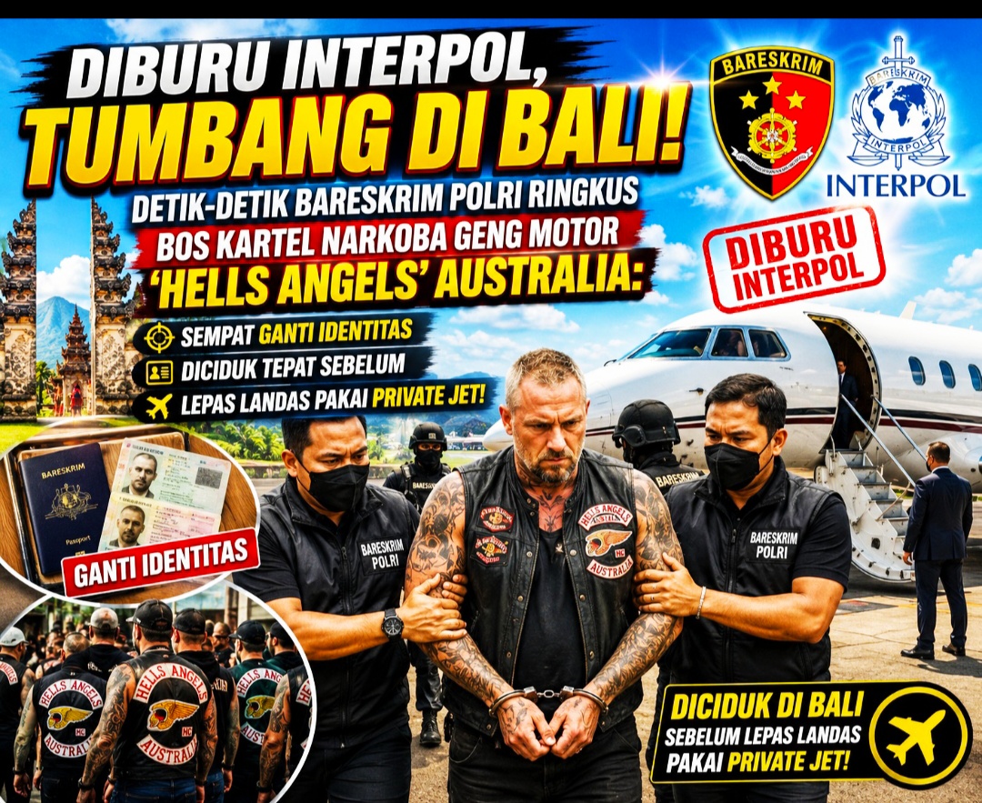 Detik-Detik Bareskrim Polri Ringkus Bos Kartel Narkoba Geng Motor 'Hells Angels' Australia: