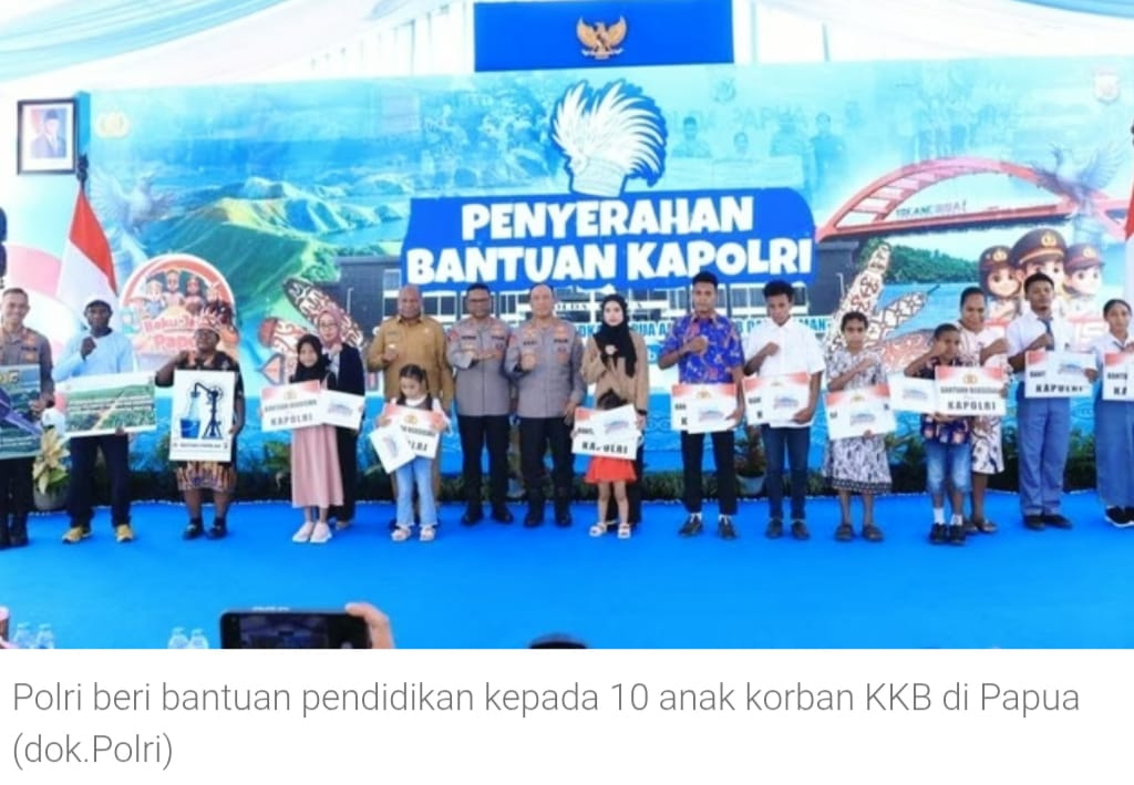 Polri Tanggung Biaya Pendidikan Anak Korban KKB di Papua! Wakapolri Turun Langsung Salurkan Bantuan Hingga Tinjau UMKM Lokal