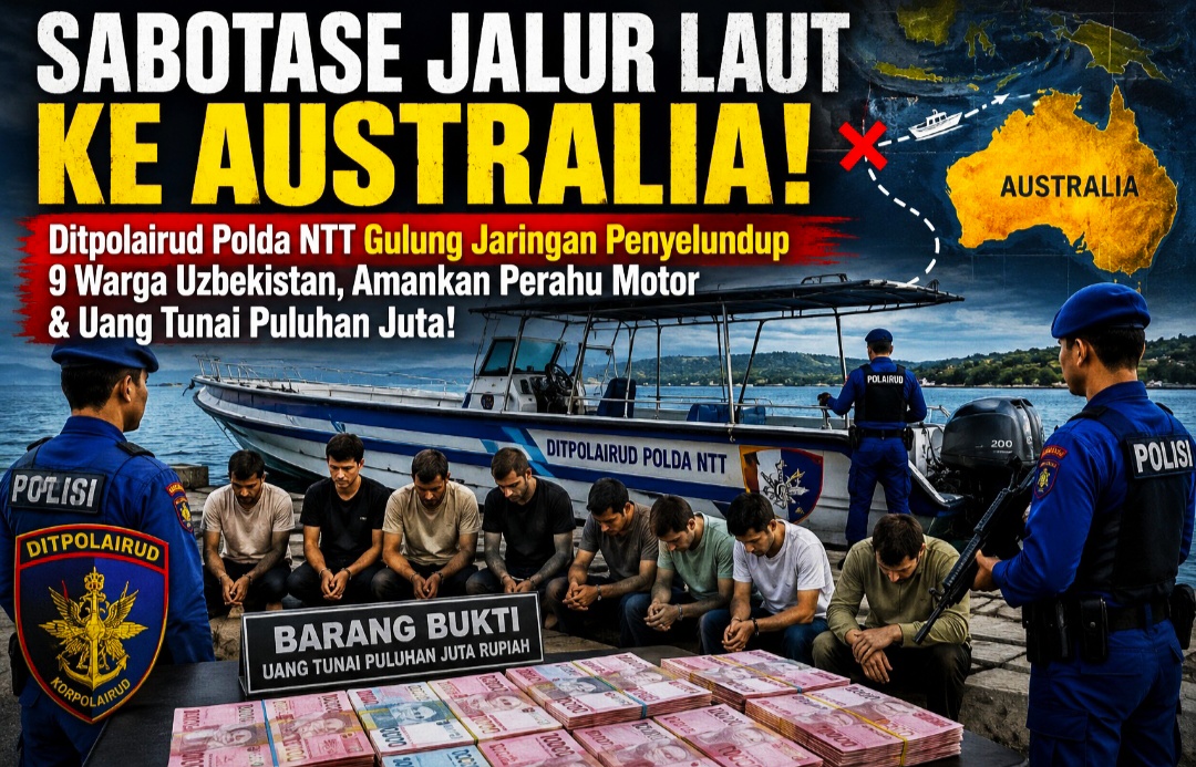 Ditpolairud Polda NTT Gulung Jaringan Penyelundup 9 Warga Uzbekistan