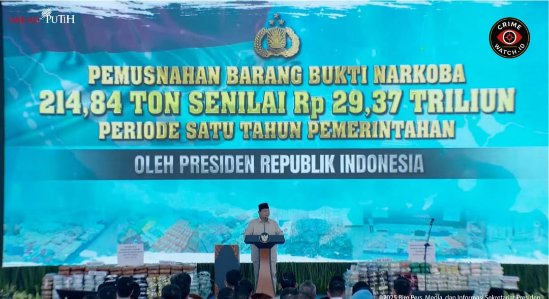 PRESIDEN PIMPIN PEMUSNAHAN 214,84 TON NARKOBA — POLRI TEGAS DUKUNG AGENDA “ASTA CITA”