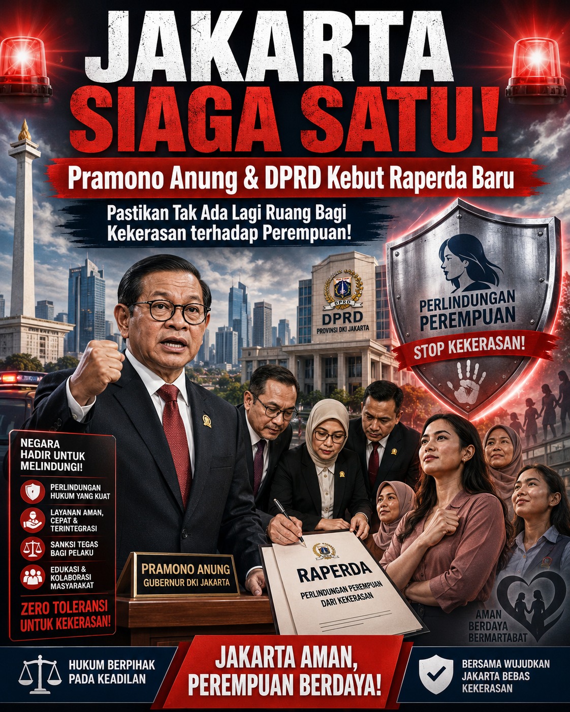 Jakarta Darurat Pelindungan Perempuan! Pramono Anung Siapkan Aturan Tegas: Pelaku Kekerasan Tak Akan Bisa Sembunyi.