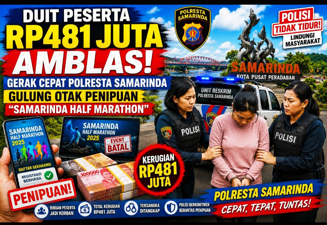 Gerak Cepat Polresta Samarinda Gulung Otak Penipuan "Samarinda Half Marathon"