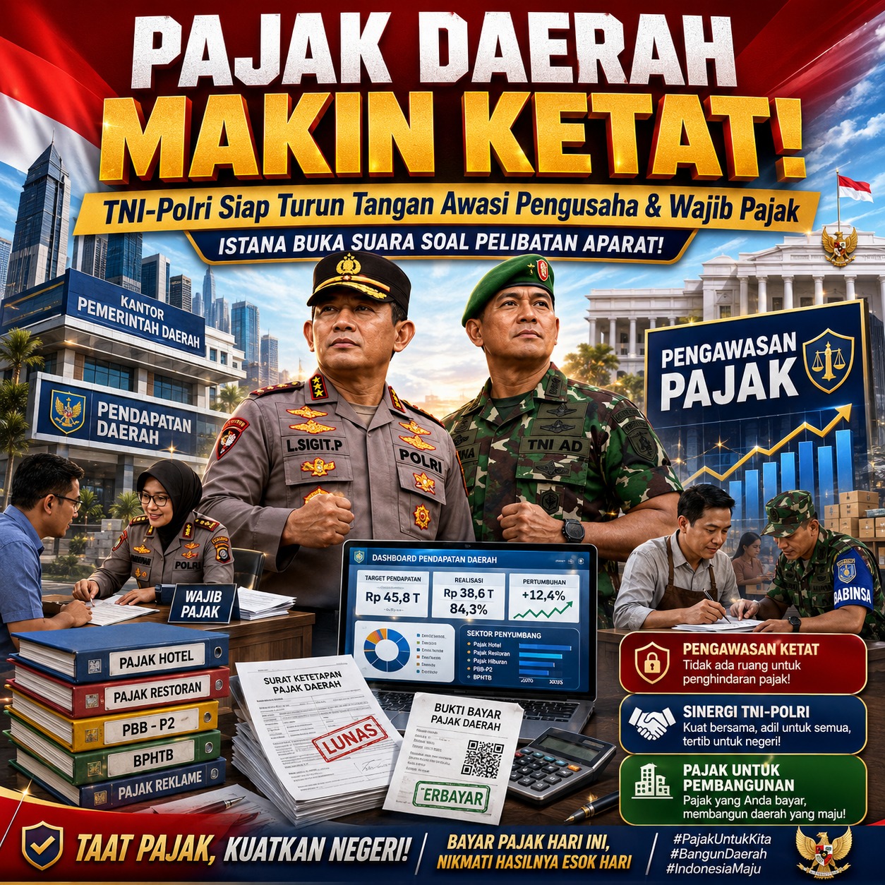 TNI-POLRI Siap Turun Tangan Awasi Pengusaha & Wajib Pajak: Istana Buka Suara Soal Pelibatan Aparat!