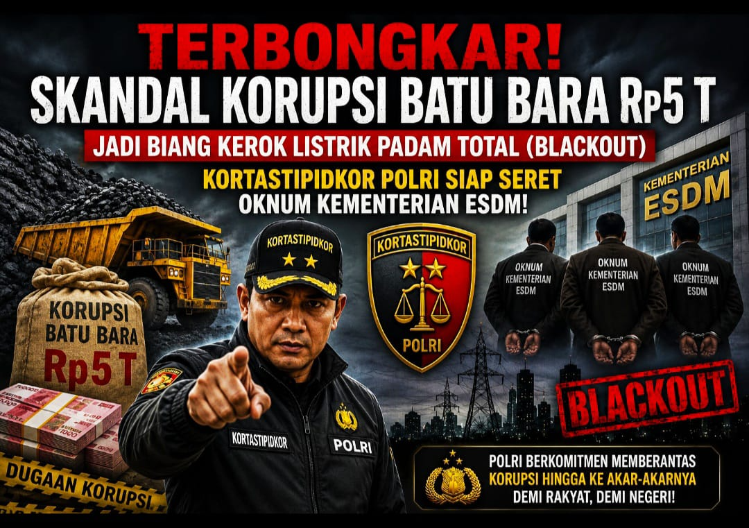Skandal Korupsi Batu Bara Rp5 T Jadi Biang Kerok Listrik Padam Total (Blackout)
