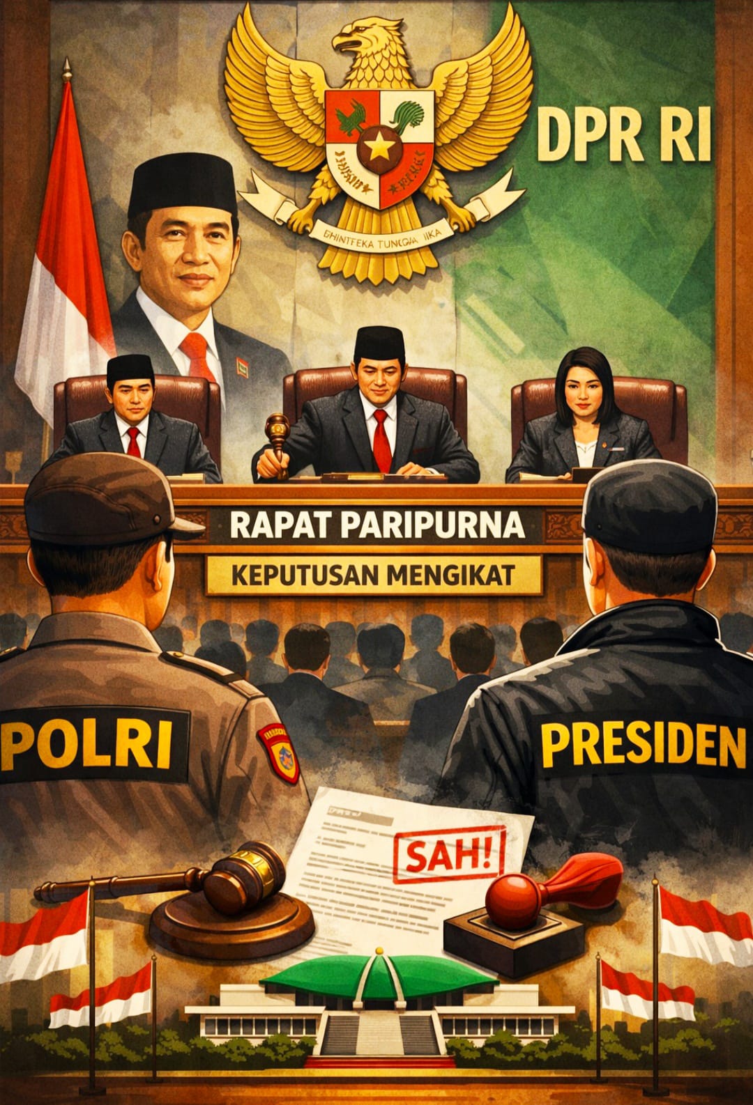 Resmi & Mengikat! Paripurna DPR Tetapkan Polri Tetap di Bawah Presiden, Tak Bisa Diganggu Gugat