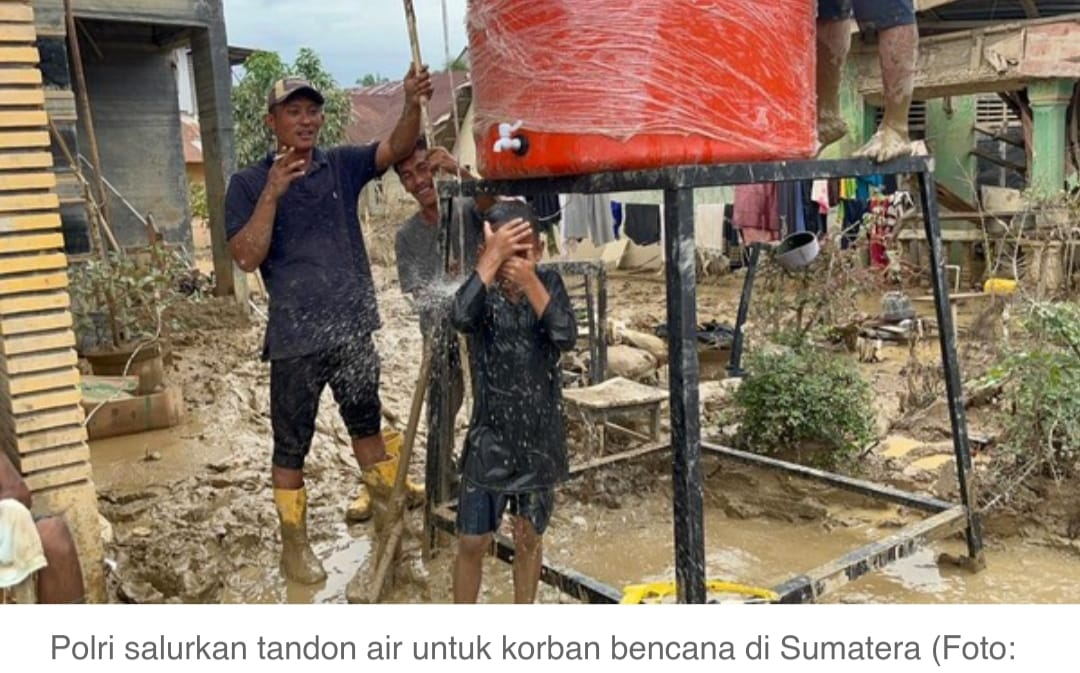 Gerak Cepat Polri! 627 Tandon Air Disalurkan untuk Korban Bencana, Aceh Tamiang Jadi Prioritas
