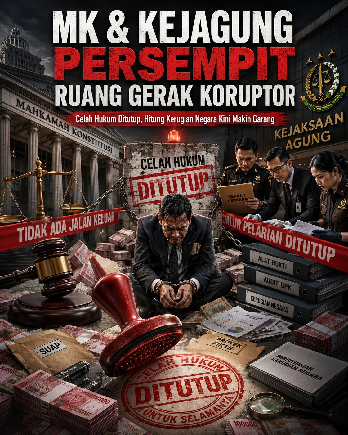 MK dan Kejagung Kompak Persempit Ruang Gerak Koruptor, Siasat Hitung Kerugian Negara Kini Makin Garang!