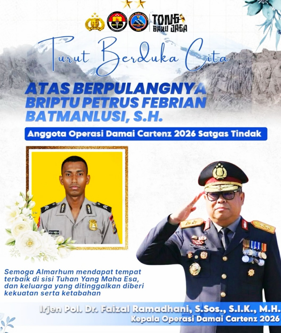 Bhayangkara Sejati! Kisah Haru Briptu Petrus yang Wafat dalam Tugas Penjagaan Kedamaian Papua.