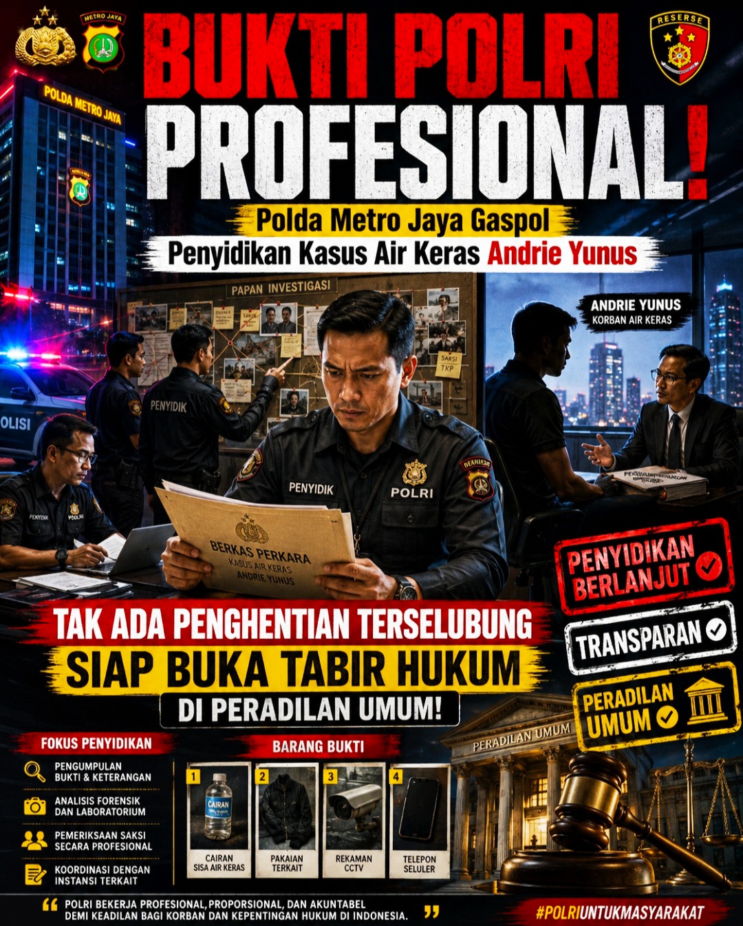 Polda Metro Jaya Gaspol Penyidikan Kasus Air Keras Andrie Yunus: Tegaskan Tak Ada Penghentian Terselubung, Siap Buka Tabir Hukum di Peradilan Umum!