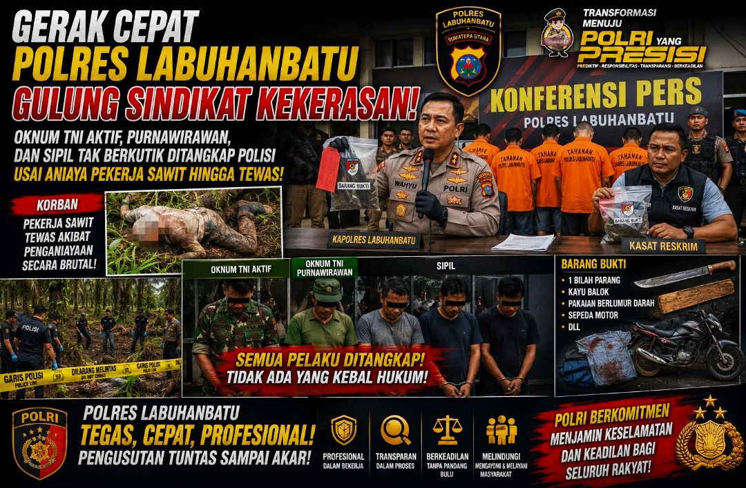 Oknum TNI Aktif, Purnawirawan, dan Sipil Tak Berkutik Ditangkap Polisi Usai Aniaya Pekerja Sawit Hingga Tewas!
