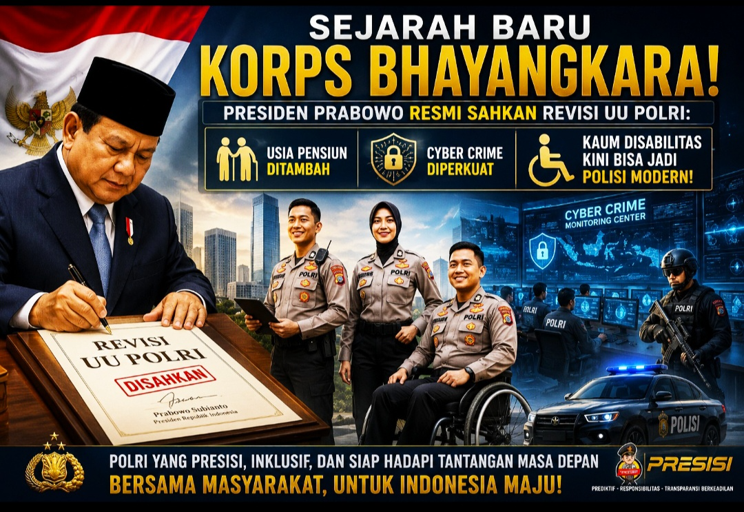 Presiden Prabowo Resmi Sahkan Revisi UU Polri