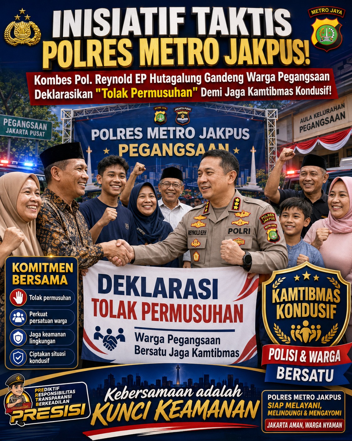 Respon Cepat Menjaga Kamtibmas: Polres Metro Jakpus & Kecamatan Menteng Gelar Rakor Kewilayahan di Pegangsaan.