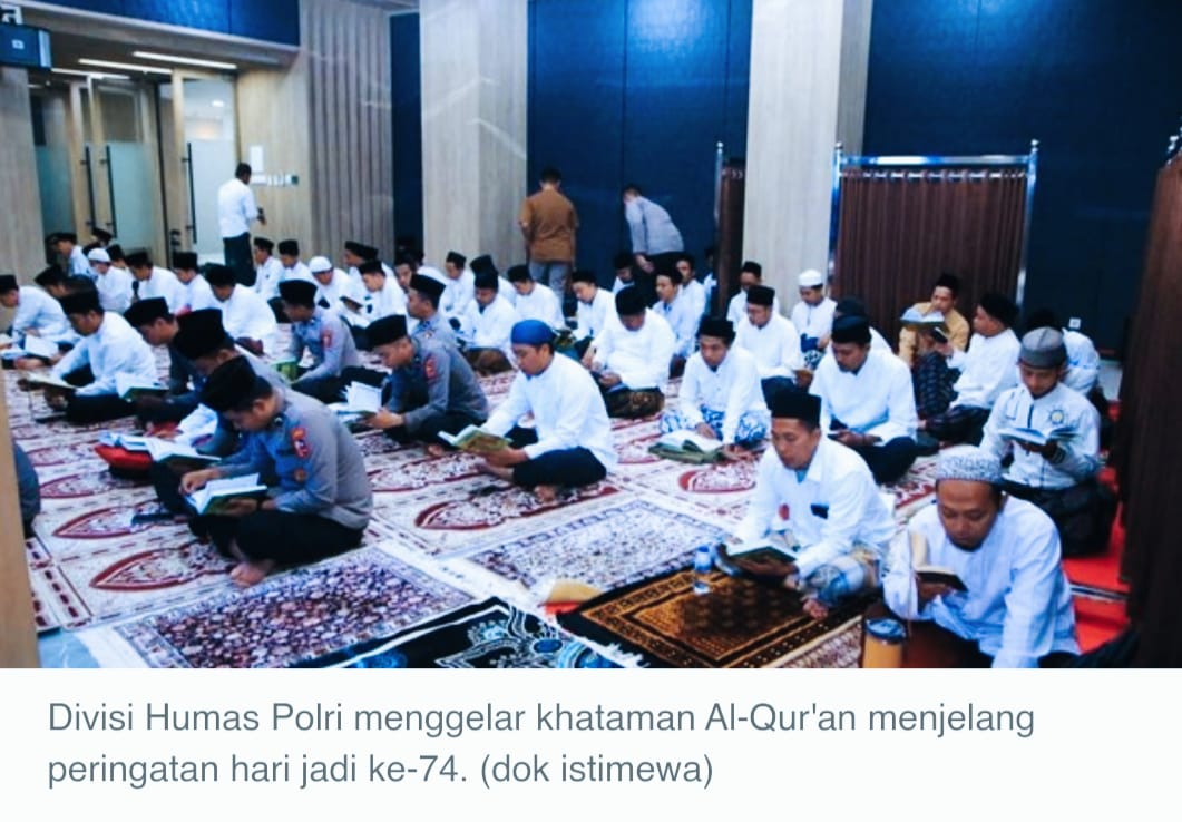 Jelang HUT ke-74, Divisi Humas Polri Gelar Khataman Al-Qur’an