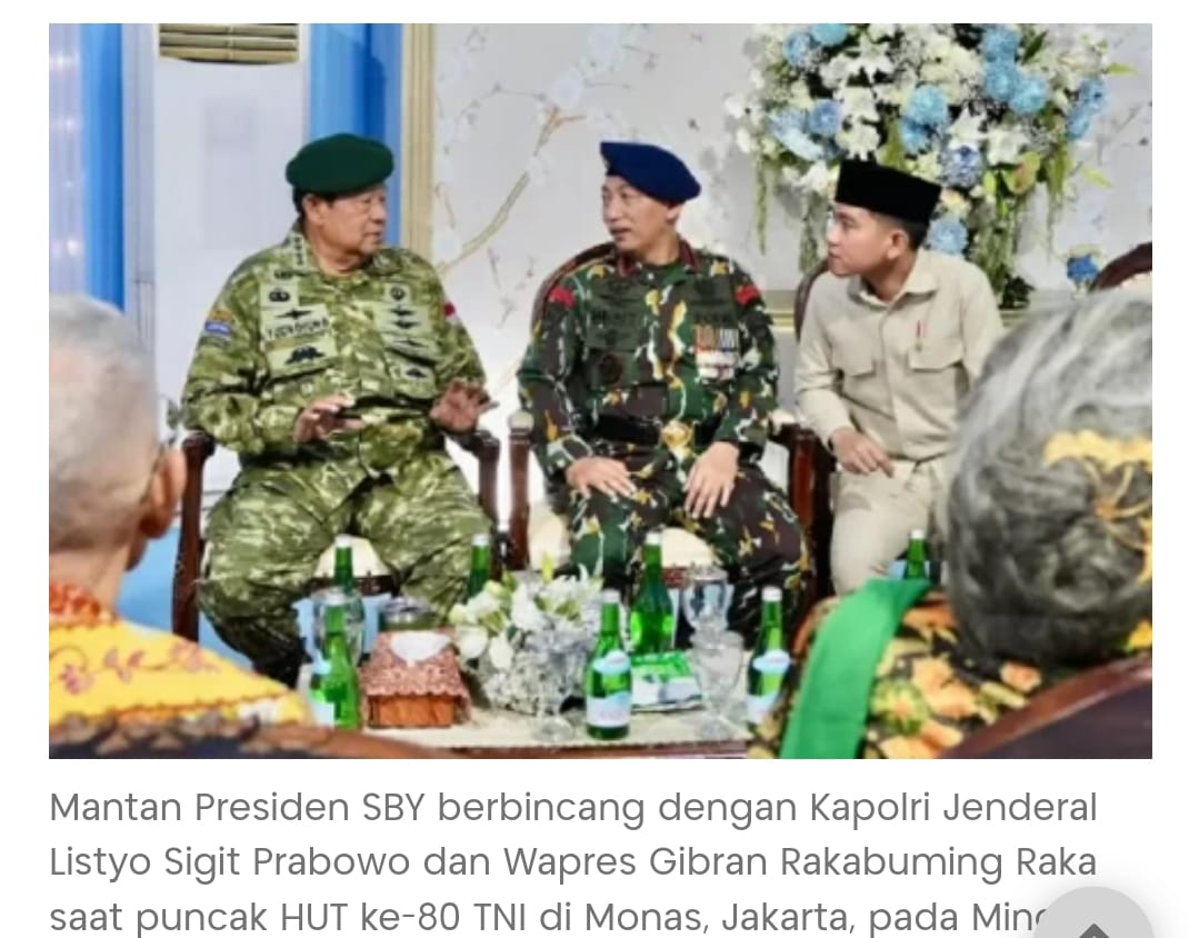 SBY Tak Bersalaman dengan Kapolri di HUT ke-80 TNI, Demokrat Minta Tak Ditafsir Negatif.