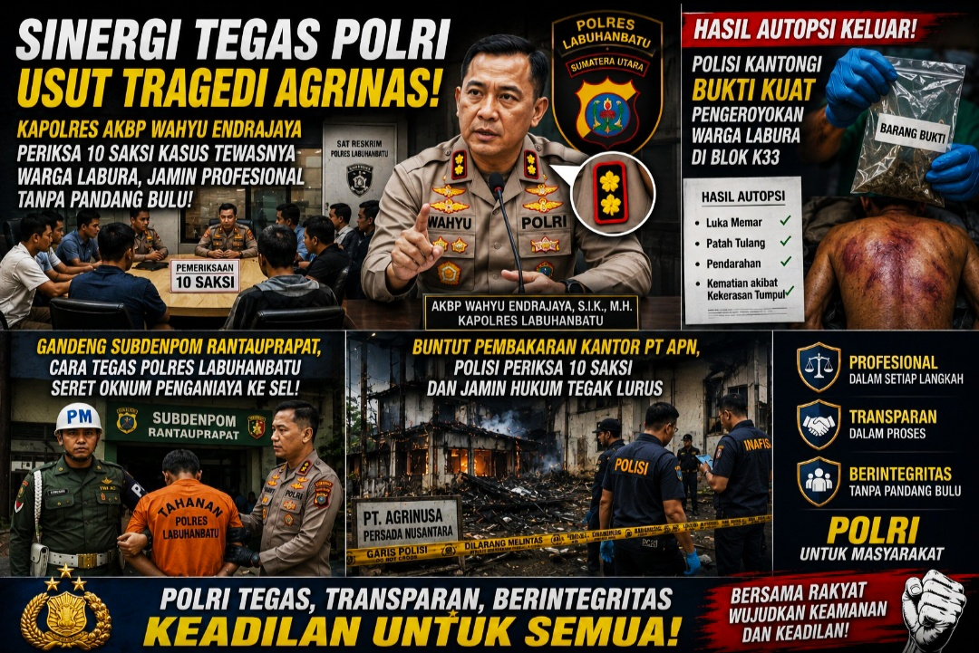 Kapolres Labuhan Batu, AKBP Wahyu Endrajaya Periksa 10 Saksi Kasus Tewasnya Warga Labura, Jamin Profesional Tanpa Pandang Bulu!