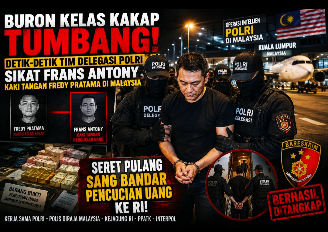 Tim Delegasi Polri Sikat Frans Antony Kaki Tangan Fredy Pratama di Malaysia, Seret Pulang Sang Bandar Pencucian Uang ke RI!
