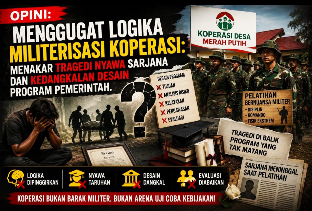 OPINI: Menggugat Logika Militerisasi Koperasi: Menakar Tragedi Nyawa Sarjana dan Kedangkalan Desain Program Pemerintah