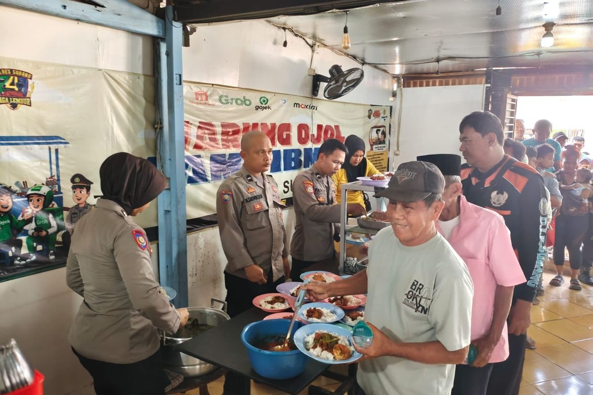 Warung Ojol Kamtibmas Polres Subang Jadi Tempat Pelepas Lelah Para Driver