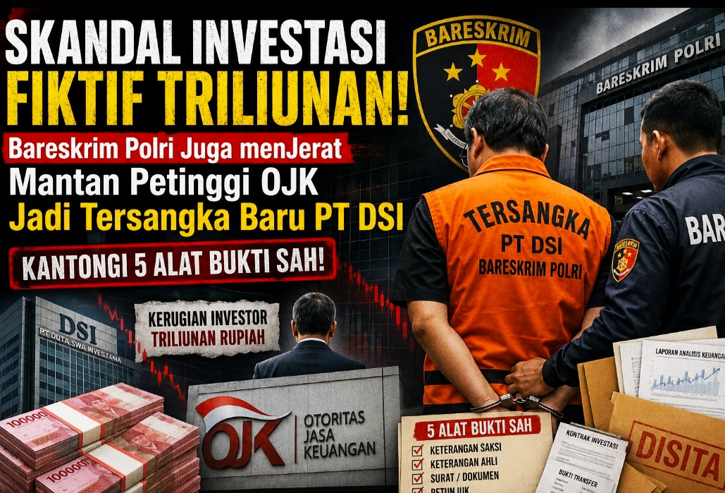 SKANDAL INVESTASI FIKTIF TRILIUNAN! Bareskrim Polri Jerat Mantan Petinggi OJK Jadi Tersangka Baru PT DSI,