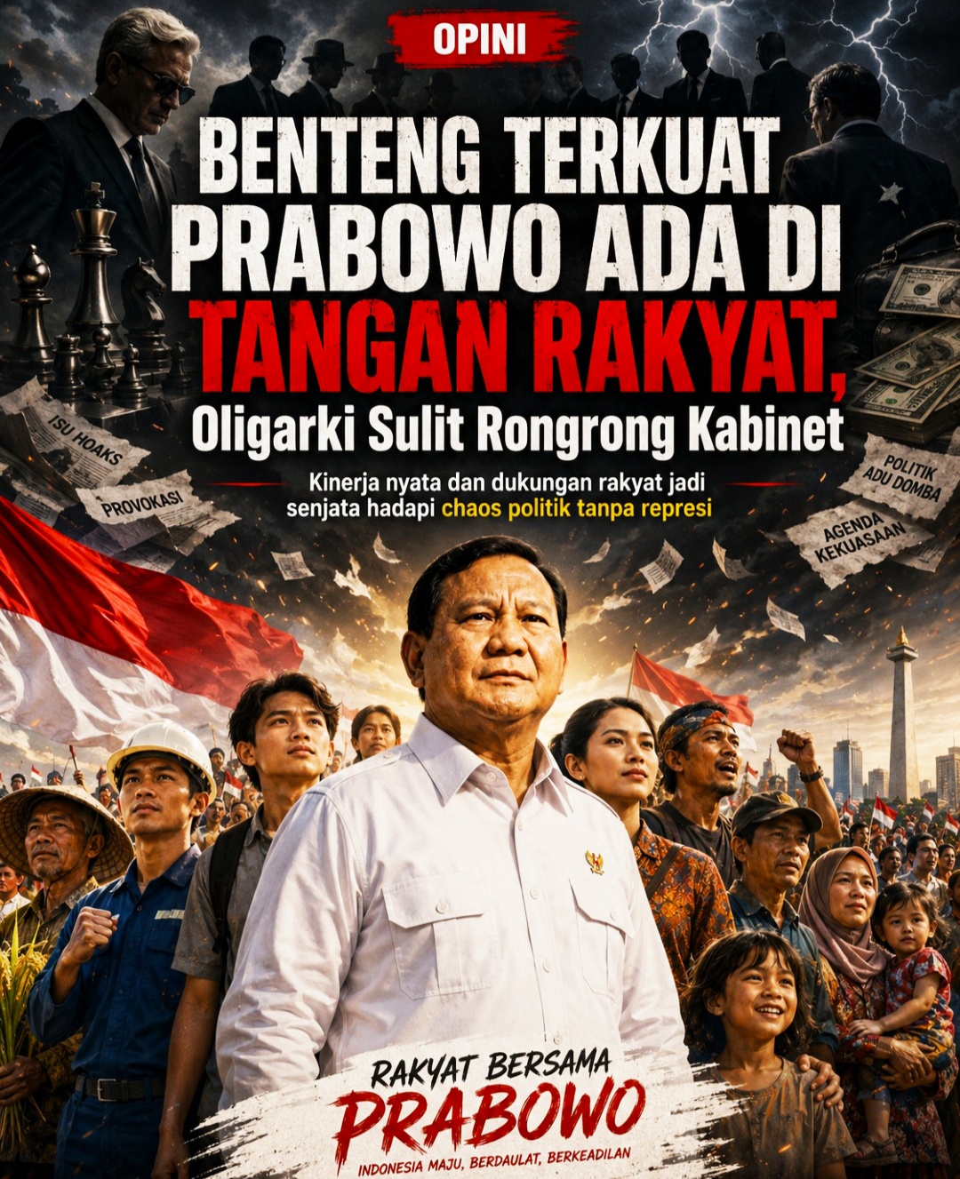 OPINI: Menepis Rongrongan Politik, Benteng Terkuat Rezim Prabowo Ada di Tangan Rakyat!