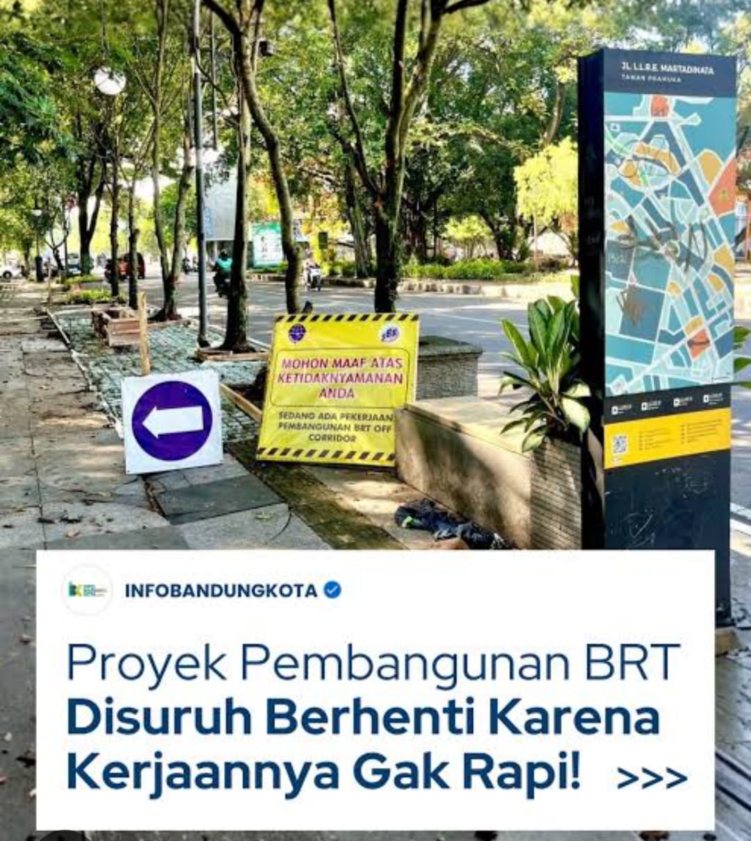 Viral! Pekerjaan BRT Bandung Dinilai Jelek, Izin Langsung Dibekukan