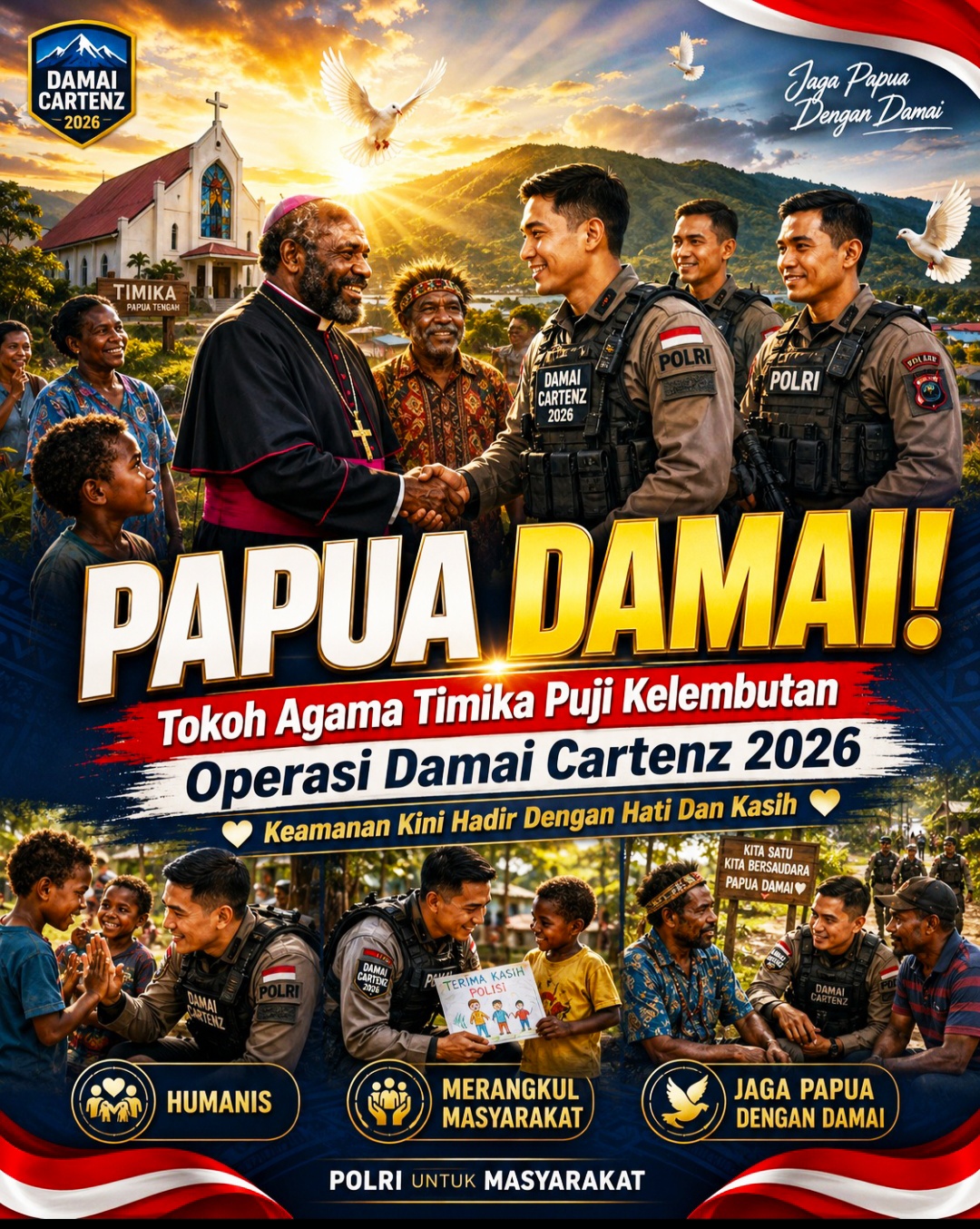 Bukan Sekadar Penegakan Hukum! Operasi Damai Cartenz 2026 Bawa Pesan Kasih dan Persaudaraan di Timika.