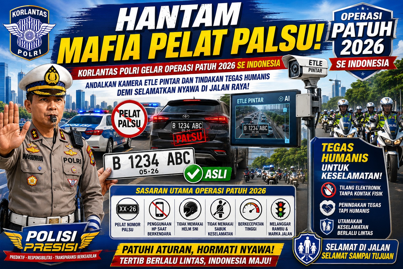 Korlantas Polri Gelar Operasi Patuh 2026: Andalkan Kamera ETLE Pintar dan Tindakan Tegas Humanis Demi Selamatkan Nyawa di Jalan Raya!