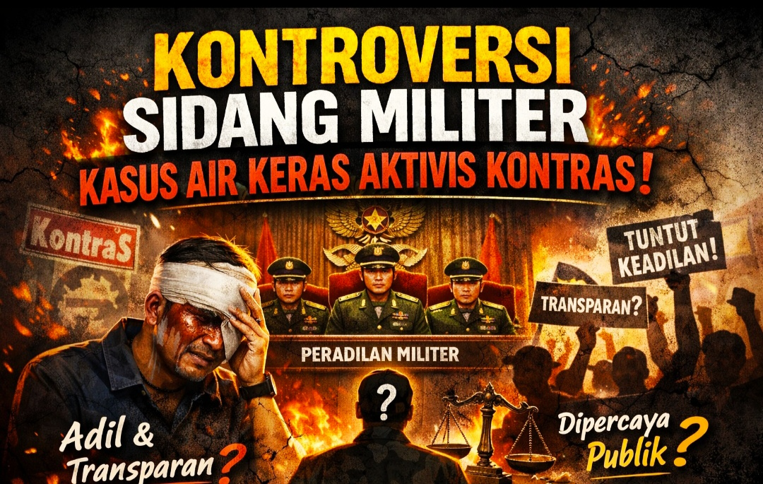 DISIDANG MILITER! KASUS AIR KERAS AKTIVIS KONTRAS TETAP DI JALUR TNI