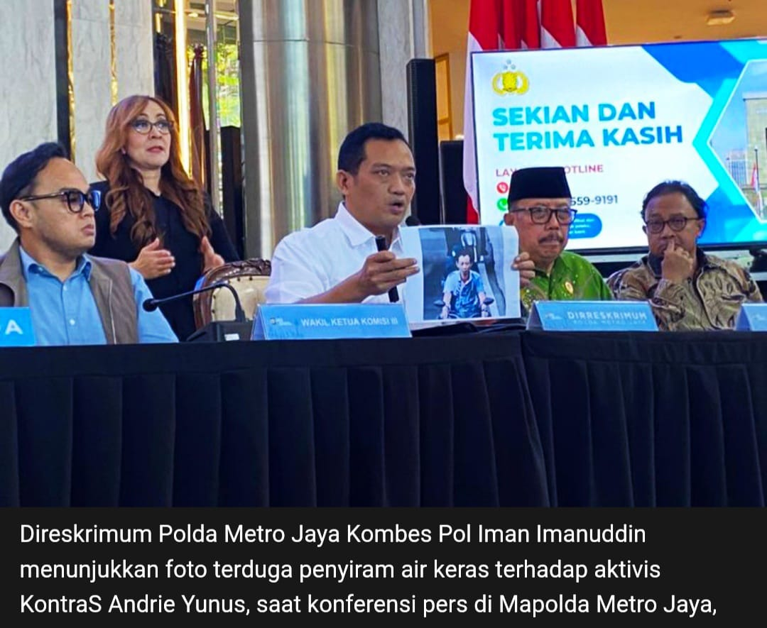 Breaking News! Polri Kantongi Identitas Pelaku, 4 Oknum TNI Ditahan dalam Kasus Air Keras KontraS