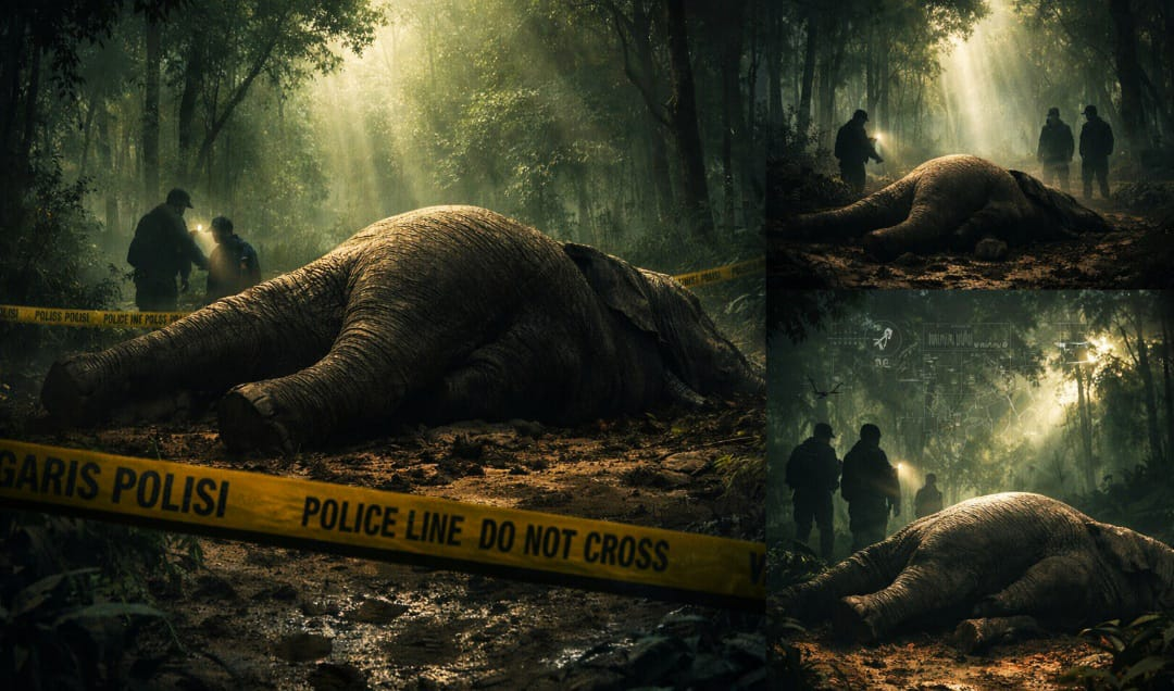 Gajah Dibunuh Tanpa Kepala dan Gading di Riau: Jejak Perburuan Terorganisir, Teknologi Negara Diuji.