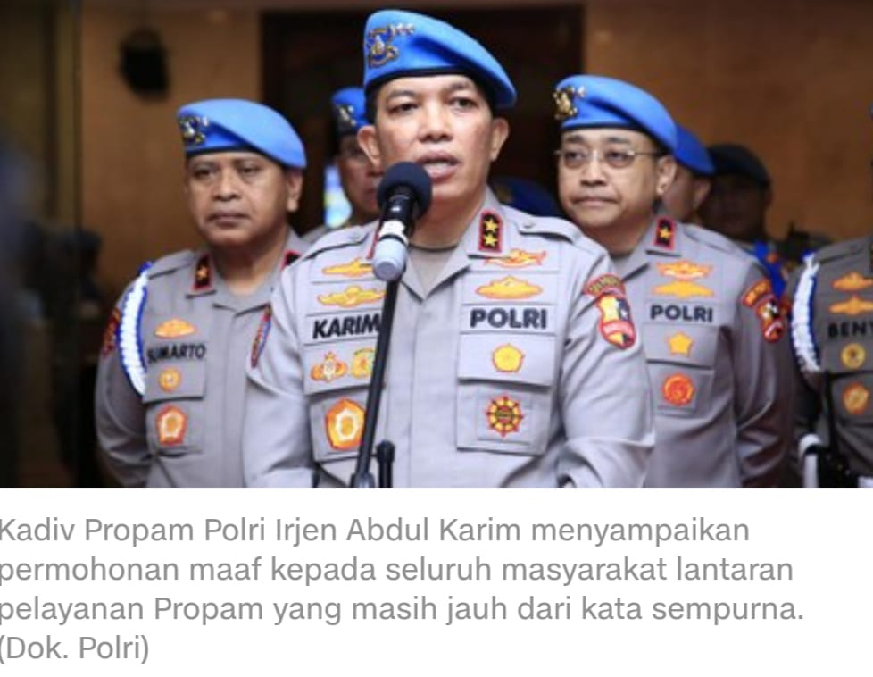 HUT ke-23, Divisi Profesi dan Pengamanan Polri (Propam) Minta Maaf dan Janji Berbenah