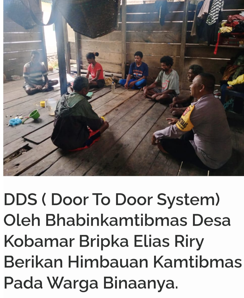 Bhabinkamtibmas Desa Kobamar Jalankan DDS, Beri Himbauan Kamtibmas ke Warga