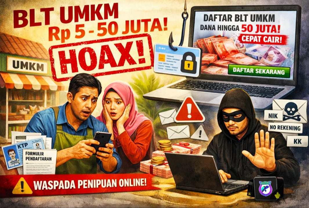 HOAKS BLT UMKM Rp5–50 Juta Viral! Kementerian Tegaskan Tidak Pernah Ada Bantuan Tunai Itu